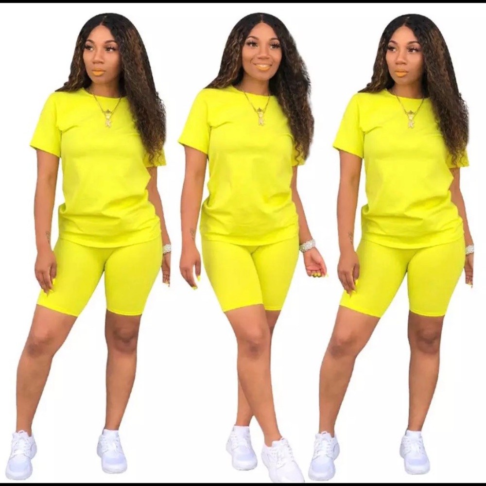 Women Two Piece Summer Set Shorts and Top